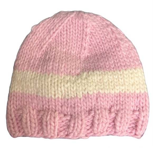 The Blueberry hill - Winter beanie pink and cream - M - Picture 2 of 7